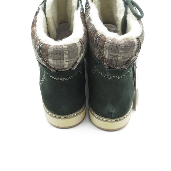 White Mountain Women's Lace-Up Army Green Plaid Ankle Boots Size 7 NEW - Picture 5 of 6